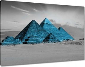 Vászonkép 100x70 Kék piramisok