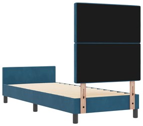 Ágykeret Sötétkék 80x200 cm Bársony