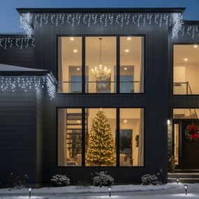 Brilagi - LED kültéri karácsonyi fényfüzér 200xLED/8 funkciós 13m IP44 hideg fehér