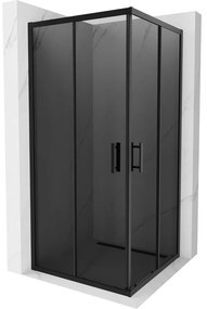 Mexen Rio négyzet alakú zuhanykabin 90 x 90 cm, grafit, fekete - 860-090-090-70-40