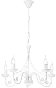 Csillár láncon DONATO 5xE14/40W/230V fehér
