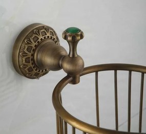 Fali fürdőszobai alkatrész AP2205 – antik bronz WC-papír-tartó, patinás antik bronz