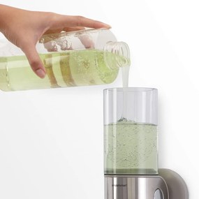 Ezüstszínű fali szappanadagoló rozsdamentes acélból 1,32 l - simplehuman
