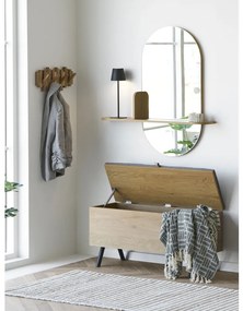 Barco tükör polccal tölgyfa hatású, 92x15x94,5 cm