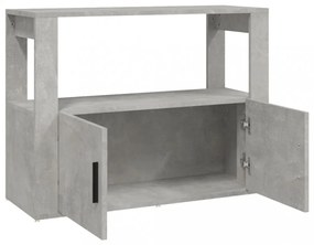 betonszürke szerelt fa tálalószekrény 80x30x60 cm
