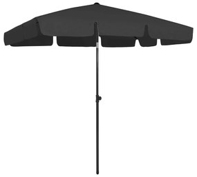 fekete strandnapernyő 200 x 125 cm