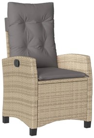 4 részes bézs polyrattan kerti étkezőgarnitúra párnákkal