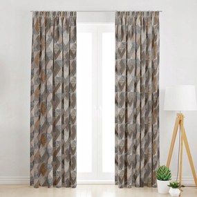 Szalagfüggöny Barna Rombuszokkal 145x180