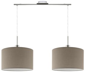 Eglo - LED függeszték TUNJA 2xE27/60W/230V taupe színben