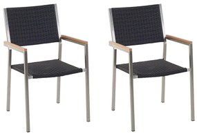 Szék szett 2db Grosso (fekete) (rattan). 1011517