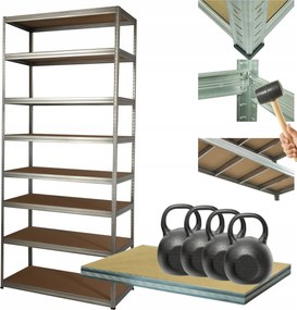 Horganyzott fém tároló állvány Helios 270x120x50cm 8Px400kg Magas