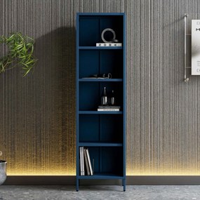 Könyvespolc MARIO, 500 x 1800 x 350 mm, Modern: sötétkék