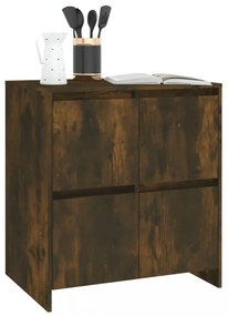2 db füstös tölgyszínű forgácslap tálalószekrény 70x41x75 cm
