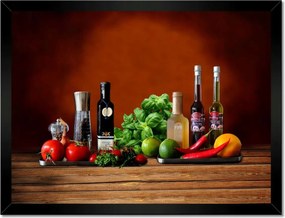 Poszterek keretben 40x30 Fűszerek a konyhába Gyümölcs