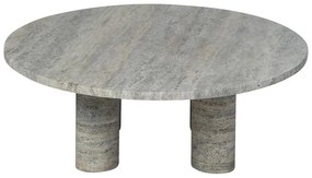 Szürke kő kerek dohányzóasztal ø 75 cm Volos – Blomus