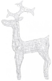 akril karácsonyi rénszarvas dekoráció 90 LED-del 60x16x100 cm