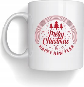 Merry Christmas&amp;Happy New Year nyomott mintás bögre