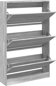 vidaXL szürke sonoma színű szerelt fa cipősszekrény 80 x 21 x 125,5 cm