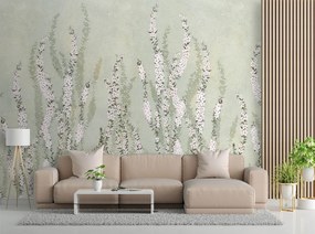 Gario Fotótapéta Harang alakú kis virágok a falon háttérben Anyag: Vlies, Méret: 150 x 105 cm