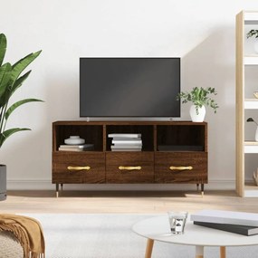 Barna tölgyszínű műfa TV-szekrény 102 x 36 x 50 cm