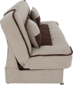 Kinyitható dívány, bézs/barna, PERSI