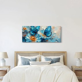 Kép - Kék pillangók (120x50 cm)