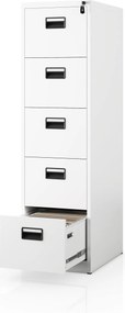 Fém kartotékszekrény fehér: SARA V5, 460 x 1625,5 x 600 mm