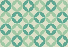 Fotótapéta Geometrikus Virágok és levelek vinil 254x184 +ragasztó