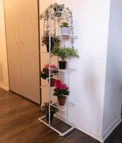 Fém állvány a virágokra, fehér, BAMIR TYP 2