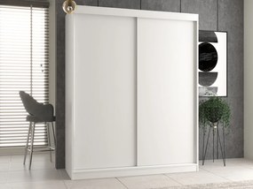 Aldabra IGA 160 B tolóajtós gardróbszekrény 120x61x200, sima, fehér