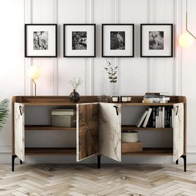 Konzolasztal Venedik - Diós, Fehér Marble