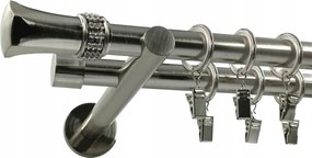 Dupla Nikkel Függönykarnis Ø19+19mm Porto 300cm