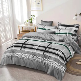 Pamut ágynemű Homa REMIG GREY LINE 7 részes 140X200 cm