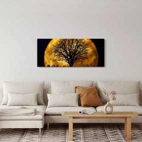 Holdok és sziluettek képe (120x50 cm)