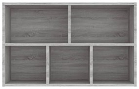 szürke sonoma színű fa könyv-/tálalószekrény 50x25x80 cm
