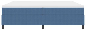 Box Spring Ágy Matraccal Kék 200x200 cm Kord Anyag
