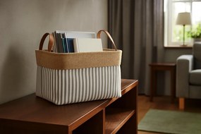 Csíkos tároló doboz 30 x 40 x 24 cm - l méret