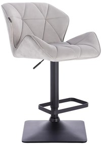 HR111KW Acél modern velúr szék fekete lábbal