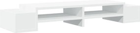 vidaXL fehér szerelt fa monitorállvány tárolóval 100 x 27 x 15 cm