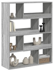 szürke sonoma színű szerelt fa térelválasztó 100x33x125,5 cm