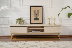 TV szekrény Escape 180 - Arany, Travertine