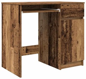 antik fa szerelt fa íróasztal 86x49x76 cm