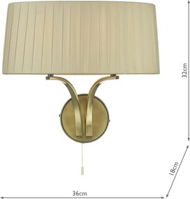 Dar Lighting CRISTIN CRI0929 Fali lámpa 2x40W/E14 IP20
