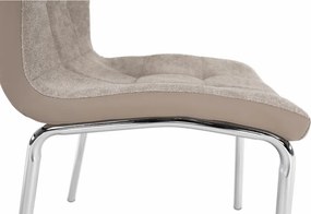 Étkezőszék, bézs/króm, GERDA NEW