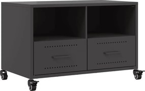 vidaXL fekete acél TV-szekrény 68 x 39 x 43,5 cm