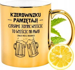 Arany csillogó bögre Vice Manager Ajándék Nyomtatott Fotóval