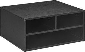 HOMCOM Mobil Nyomtató Állvány 3 Nyitott Rekesszel, Nyomtató Állvány Irodai és Kompakt Tanulmányi Dokumentumokhoz 2 Szinten, 47x40x22.5 cm, Fekete | Ao