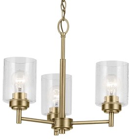 Kichler KL-WINSLOW3-NBR - Csillár láncon WINSLOW 3xE27/60W/230V réz