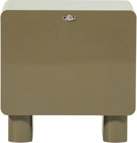 Zöld fényes éjjeliszekrény Lustra – WOOOD