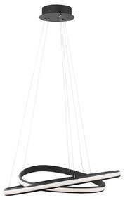 Nova Luce ARIES több ágú függeszték, fekete, 3000K melegfehér, beépített LED, 48W, 2363 lm, 9357063